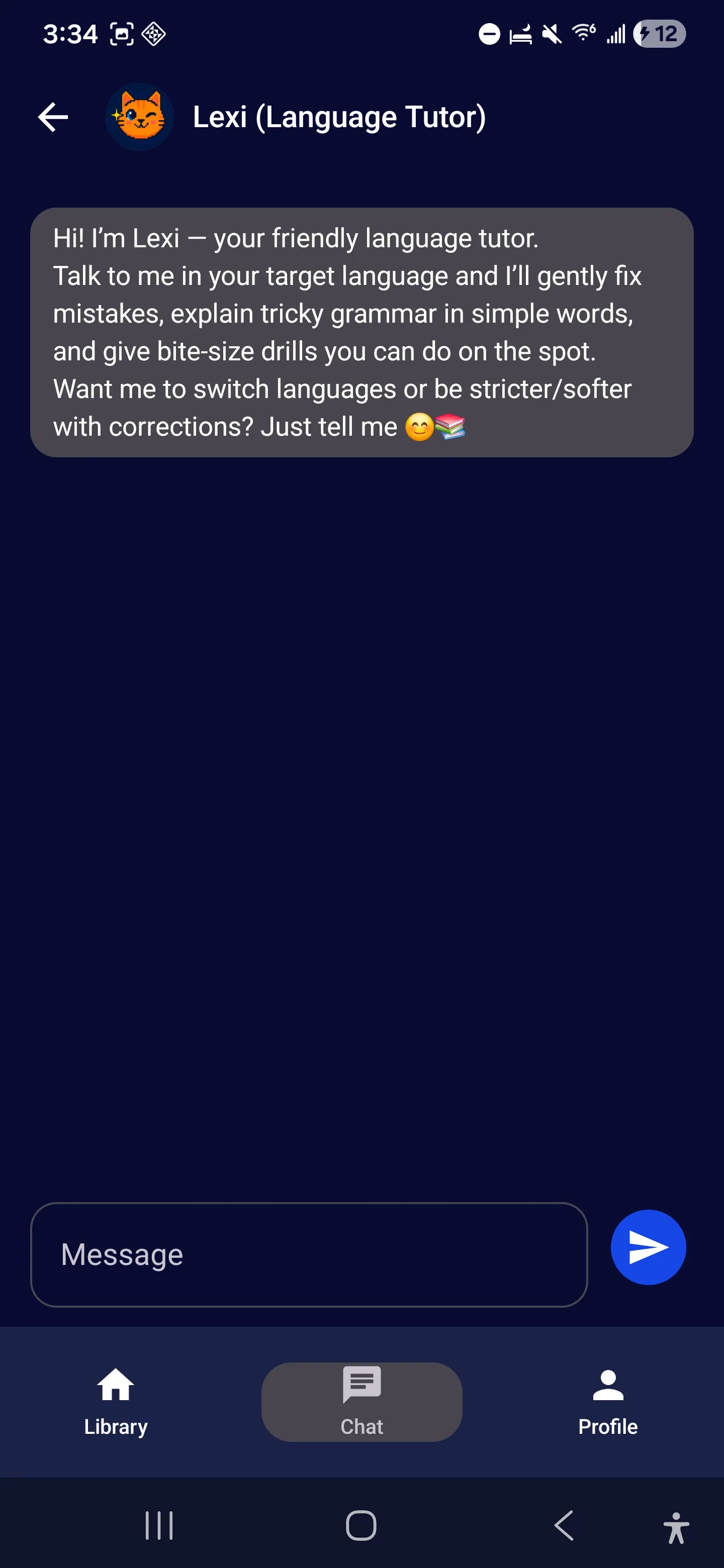 FlashNest Chat screen